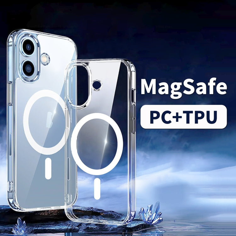 Pour iPhone 14 Pro Max Coque de Téléphone en PC + TPU Magnétique MagSafe Série ViLi MAG-C (Transparent)