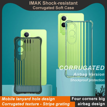 For OnePlus Nord CE4 Lite 5G IMAK Corrugated Texture Airbag TPU Phone Case(Transparent)