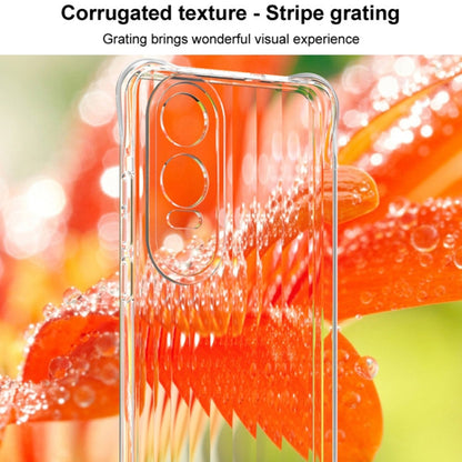 Pour OnePlus Nord CE4 Lite 5G Coque de téléphone en TPU avec airbag et texture ondulée IMAK (Noir Transparent)