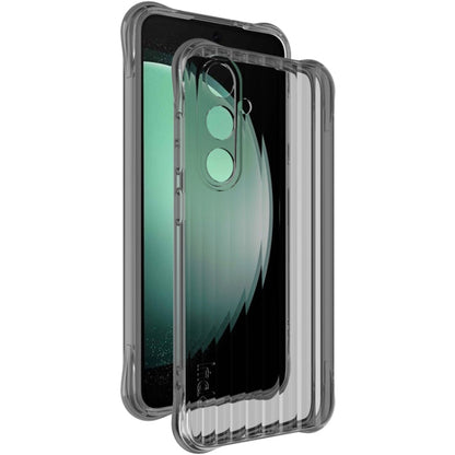 Pour Samsung Galaxy S24 FE 5G IMAK Coque de téléphone en TPU avec coussin d'air texturé ondulé (noir transparent)