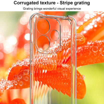 For Redmi Note 13R 5G IMAK Corrugated Texture Airbag TPU Phone Case(Transparent)