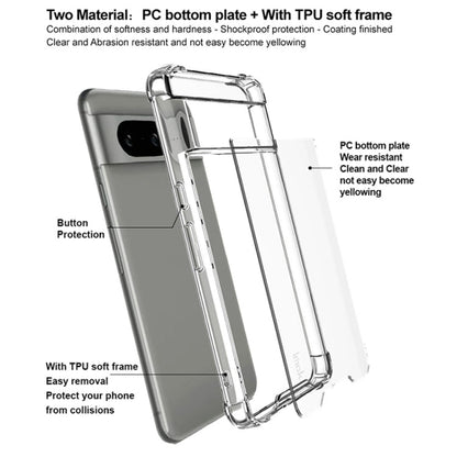 For Google Pixel 8 IMAK Space Shield PC + TPU Airbag Shockproof Phone Case(Transparent)