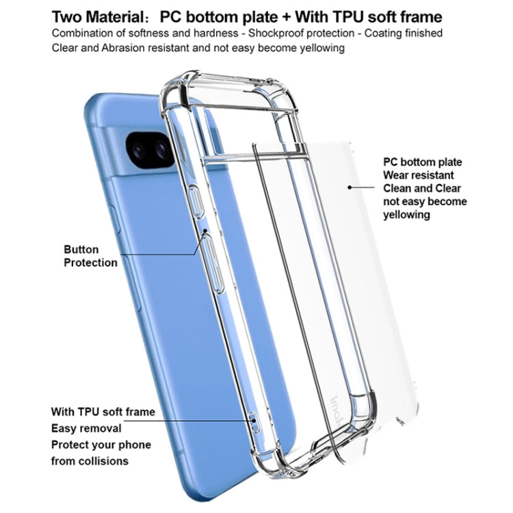 For Google Pixel 8a IMAK Space Shield PC + TPU Airbag Shockproof Phone Case(Transparent)