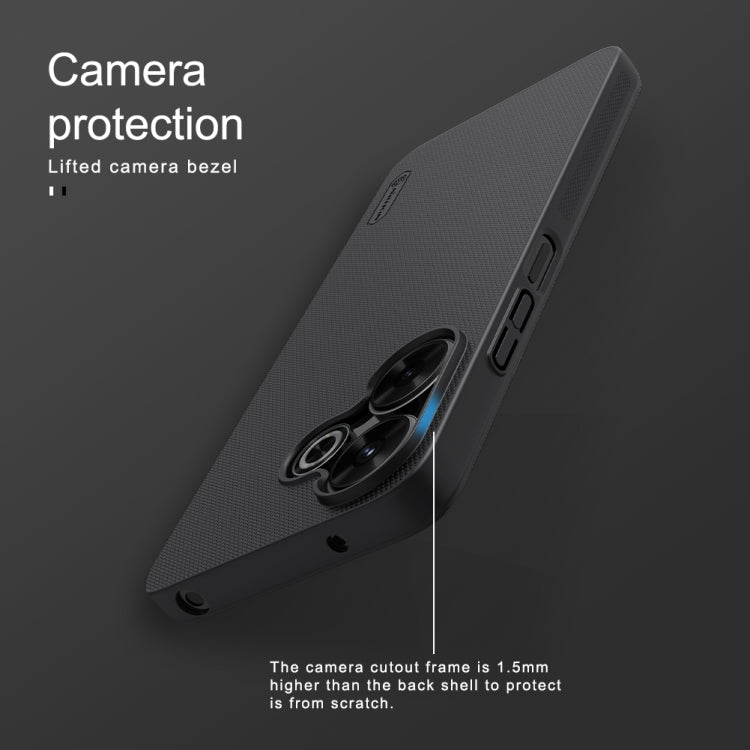 Pour Xiaomi Poco M6 4G Coque de téléphone NILLKIN Frosted PC (Noir)