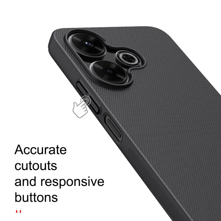 Pour Xiaomi Poco M6 4G Coque de téléphone NILLKIN Frosted PC (Noir)