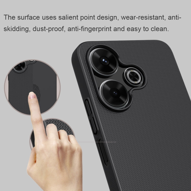 Pour Xiaomi Poco M6 4G Coque de téléphone NILLKIN Frosted PC (Noir)
