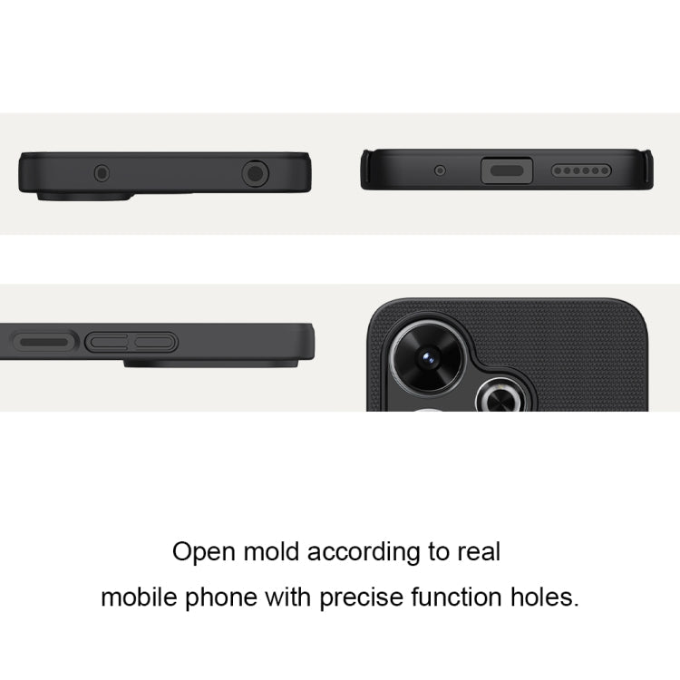 Pour Xiaomi Poco M6 4G Coque de téléphone NILLKIN Frosted PC (Noir)