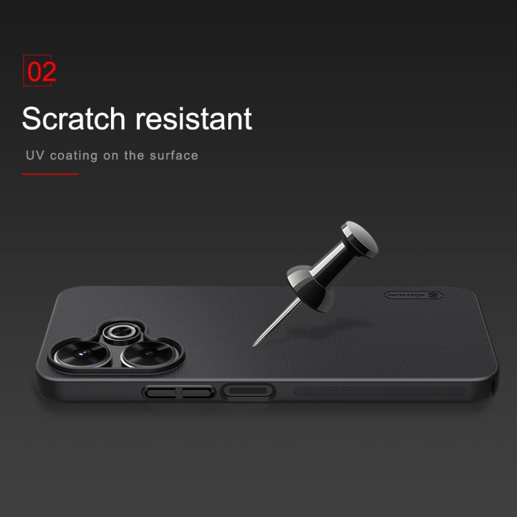 Pour Xiaomi Poco M6 4G Coque de téléphone NILLKIN Frosted PC (Noir)