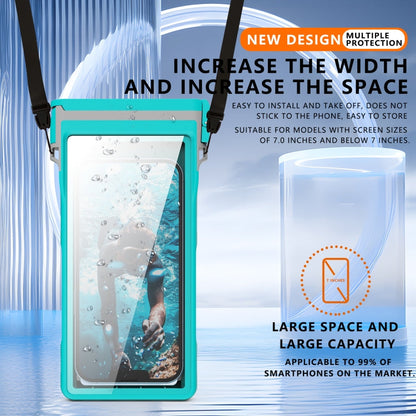 RedPepper 15m Depth Waterproof Phone Diving Pouch with Suction Cup(Grass Blue)