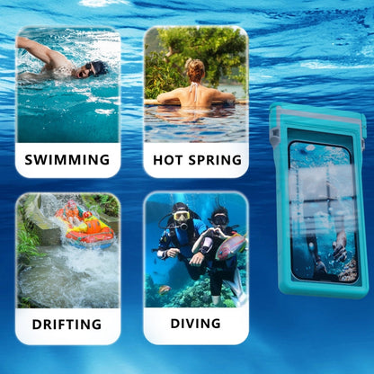 RedPepper 15m Depth Waterproof Phone Diving Pouch with Suction Cup(Grass Blue)