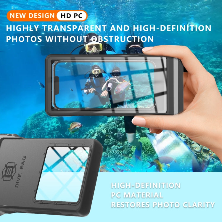 RedPepper 15m Depth Waterproof Phone Diving Pouch with Suction Cup(Black)