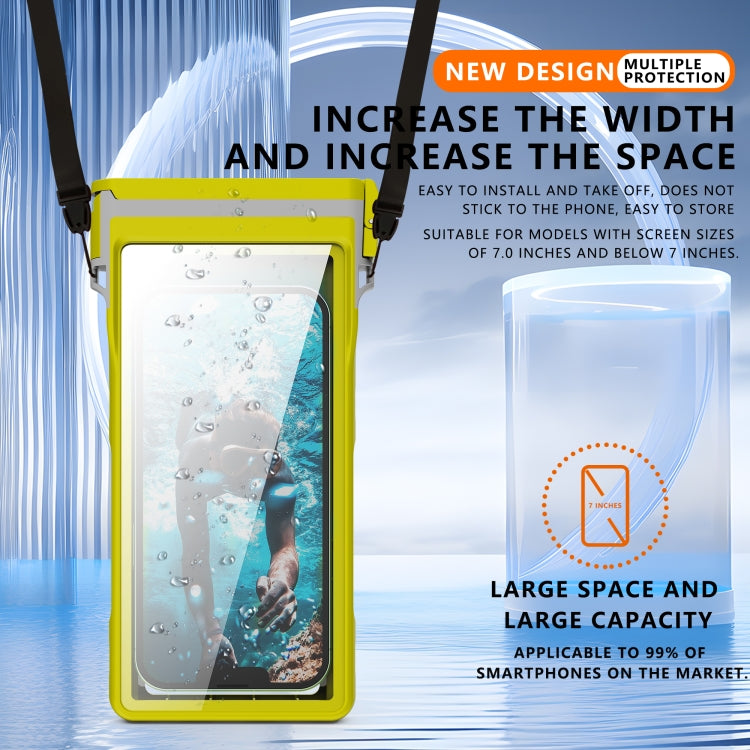 RedPepper 15m Depth Waterproof Phone Diving Pouch with Suction Cup(Yellow)