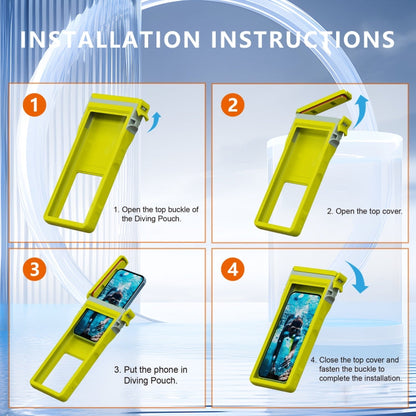 RedPepper 15m Depth Waterproof Phone Diving Pouch with Suction Cup(Yellow)