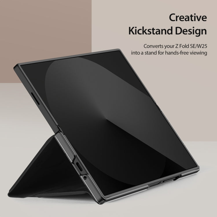 Pour Samsung Galaxy Z Fold Étui de téléphone DUX DUCIS Bril Series en PU + TPU avec fente pour stylet (Noir)