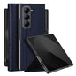 For Samsung Galaxy Z Fold Special DUX DUCIS Bril Series PU + TPU Phone Case with Pen Slot(Blue)