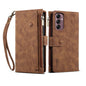 For Samsung Galaxy M35 5G ESEBLE Retro Frosted RFID Flip Leather Phone Case(Brown)