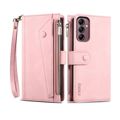 For Samsung Galaxy M35 5G ESEBLE Retro Frosted RFID Flip Leather Phone Case(Rose Gold)