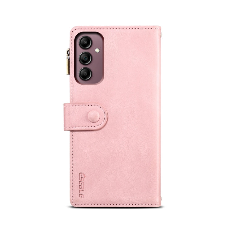 For Samsung Galaxy M35 5G ESEBLE Retro Frosted RFID Flip Leather Phone Case(Rose Gold)