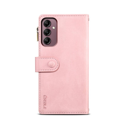 For Samsung Galaxy M35 5G ESEBLE Retro Frosted RFID Flip Leather Phone Case(Rose Gold)