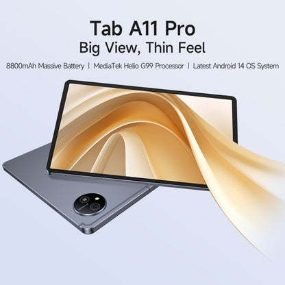 [HK Warehouse] Ulefone Tab A11 Pro Tablet PC, 8GB+128GB, 11 inch Android 14 MediaTek Helio G99 Octa Core 4G Network, EU Plug(Space Gray)