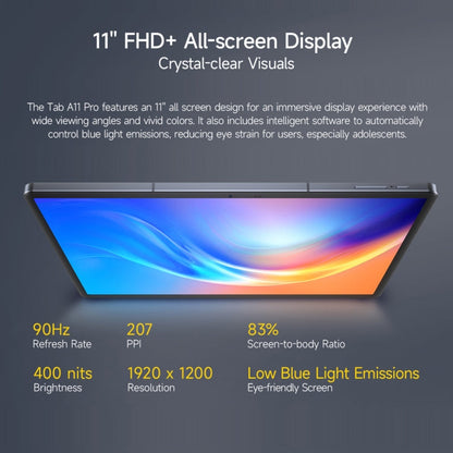 [HK Warehouse] Ulefone Tab A11 Pro Tablet PC, 8GB+128GB, 11 inch Android 14 MediaTek Helio G99 Octa Core 4G Network, EU Plug(Space Gray)