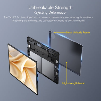 [HK Warehouse] Ulefone Tab A11 Pro Tablet PC, 8GB+128GB, 11 inch Android 14 MediaTek Helio G99 Octa Core 4G Network, EU Plug(Space Gray)