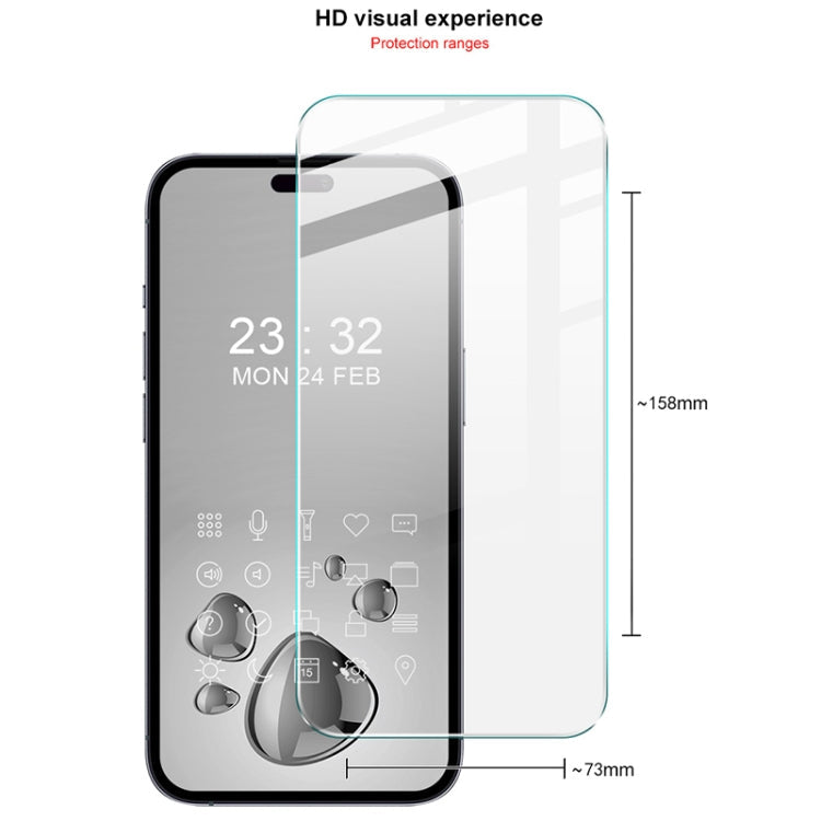 Pour iPhone 16 Pro Max Film en Verre Trempé Plein Écran H Series imak