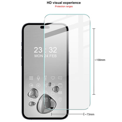 Pour iPhone 16 Pro Max Film en Verre Trempé Plein Écran H Series imak