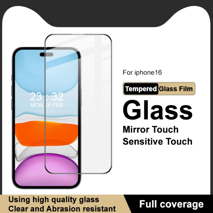 For iPhone 16 imak 9H Surface Hardness Full Screen Tempered Glass Film Pro+ Series