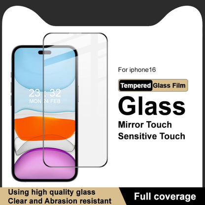 For iPhone 16 imak 9H Surface Hardness Full Screen Tempered Glass Film Pro+ Series