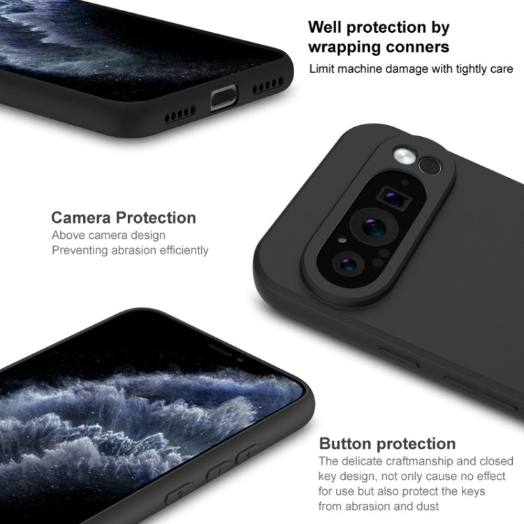 Pour Google Pixel 9 Pro XL Coque de téléphone en TPU dépoli antichoc série IMAK UC-3 (noir)