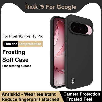 For Google Pixel 10 / Pixel 10 Pro IMAK UC-3 Series Shockproof Frosted TPU Phone Case(Black)