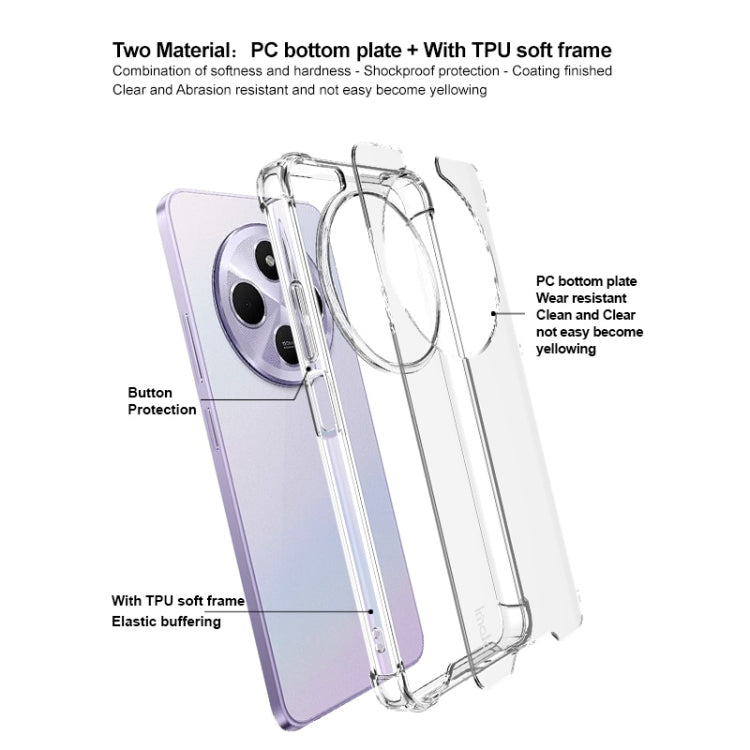 For Redmi 14C 4G / 14R 5G IMAK Space Shield PC + TPU Airbag Shockproof Phone Case(Transparent)