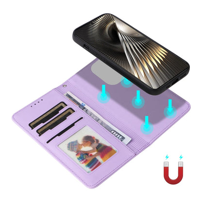 Pour Redmi Turbo 3 BETOPNICE BN-005 Étui de téléphone détachable 2 en 1 en simili cuir (violet clair)