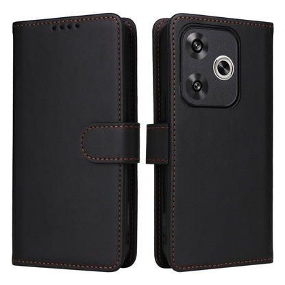 Pour Redmi Turbo 3 BETOPNICE BN-005 Étui de téléphone détachable 2-en-1 en simili-cuir véritable (Noir)