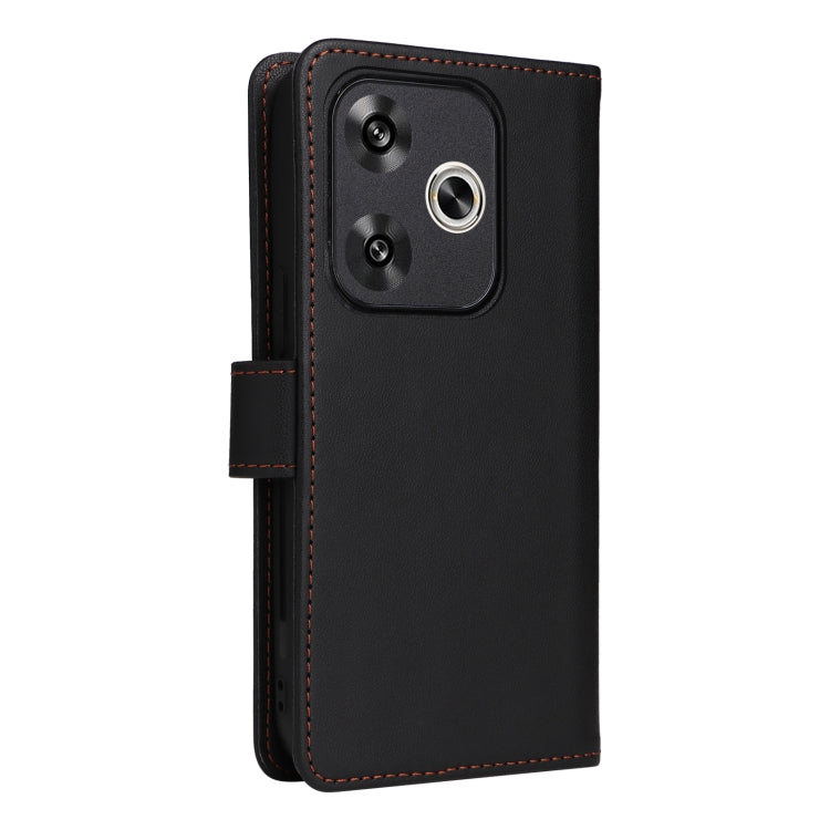 Pour Redmi Turbo 3 BETOPNICE BN-005 Étui de téléphone détachable 2-en-1 en simili-cuir véritable (Noir)