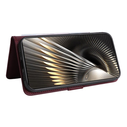 Pour étui de téléphone en similicuir véritable détachable 2 en 1 Redmi Turbo 3 BETOPNICE BN-005 (rouge bordeaux)