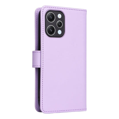 Pour Redmi 12 4G Étui de téléphone en similicuir véritable détachable 2 en 1 BETOPNICE BN-005 (violet clair)