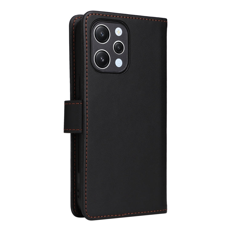 For Redmi 12 4G BETOPNICE BN-005 2 in 1 Detachable Imitate Genuine Leather Phone Case(Black)