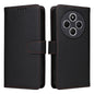 Pour coque de téléphone en cuir véritable amovible 2 en 1 BETOPNICE BN-005 pour Redmi 14C 4G (noir)