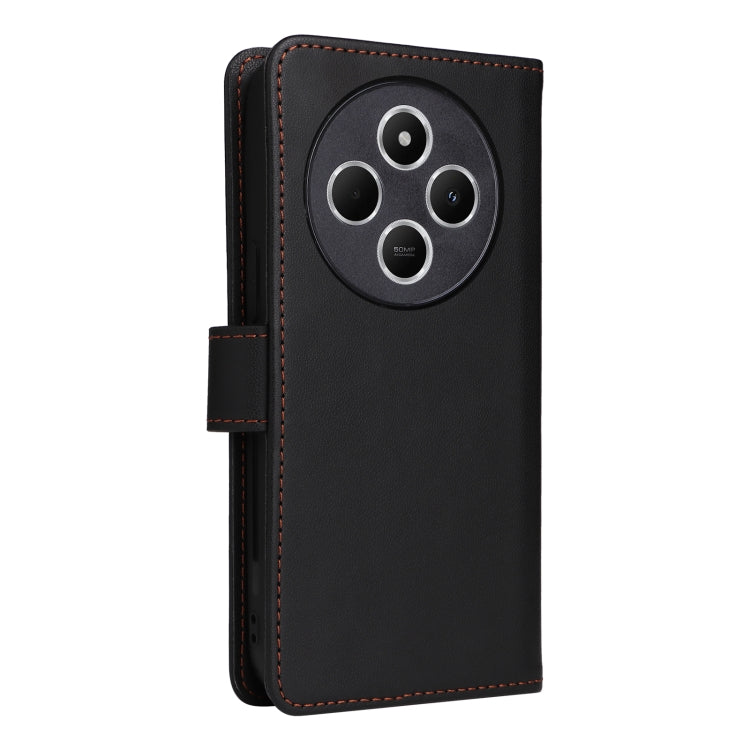 Pour coque de téléphone en cuir véritable amovible 2 en 1 BETOPNICE BN-005 pour Redmi 14C 4G (noir)