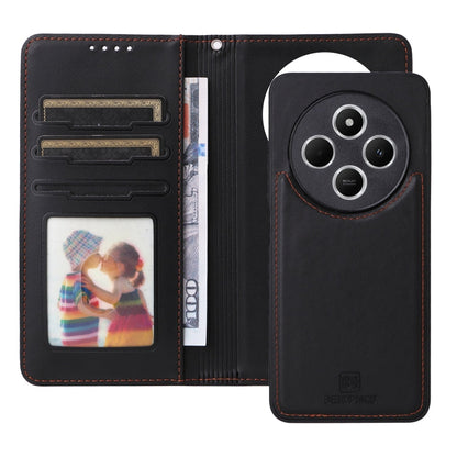 Pour coque de téléphone en cuir véritable amovible 2 en 1 BETOPNICE BN-005 pour Redmi 14C 4G (noir)