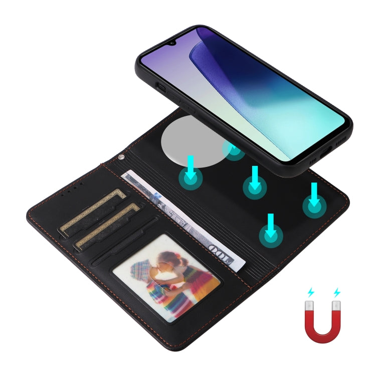 Pour coque de téléphone en cuir véritable amovible 2 en 1 BETOPNICE BN-005 pour Redmi 14C 4G (noir)