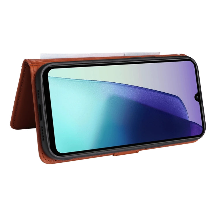 For Redmi 14C 4G BETOPNICE BN-005 2 in 1 Detachable Imitate Genuine Leather Phone Case(Brown)