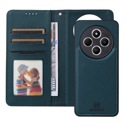 Pour Redmi 14C 4G BETOPNICE BN-005 Étui de téléphone détachable 2 en 1 en simili cuir véritable (Bleu)