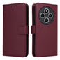 For Redmi 14C 4G BETOPNICE BN-005 2 in 1 Detachable Imitate Genuine Leather Phone Case(Wine Red)