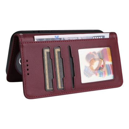 For Redmi 14C 4G BETOPNICE BN-005 2 in 1 Detachable Imitate Genuine Leather Phone Case(Wine Red)