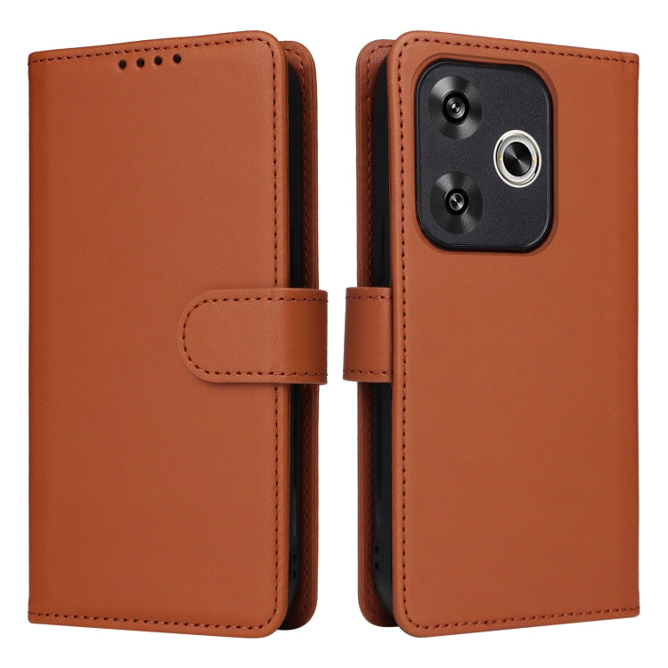 For Xiaomi POCO F6 BETOPNICE BN-005 2 in 1 Detachable Imitate Genuine Leather Phone Case(Brown)