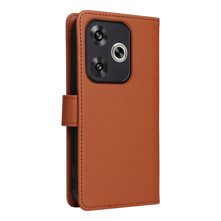 For Xiaomi POCO F6 BETOPNICE BN-005 2 in 1 Detachable Imitate Genuine Leather Phone Case(Brown)
