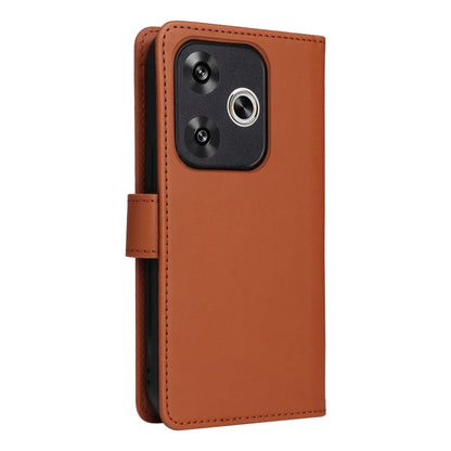 For Xiaomi POCO F6 BETOPNICE BN-005 2 in 1 Detachable Imitate Genuine Leather Phone Case(Brown)